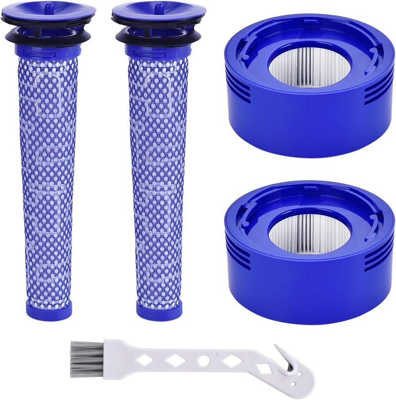 Leadaybetter Filter Replacement for Dyson V7 V8 SV10 Animal Absolute Cordless Stick Vacuum Cleaner, 2 Post & 2 Pre Filters Replacements, Compare to Part # 965661-01 & 967478-01 - Image 1